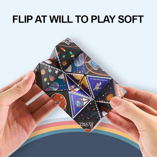D Kaleidoscope Fidget Cube – Infinite Flip Sensory Toy, 6 Styles, Stress Relief