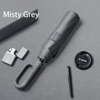 Compact Folding Umbrella – Auto Open/close, Uv & Rain Protection, Triple Rib –