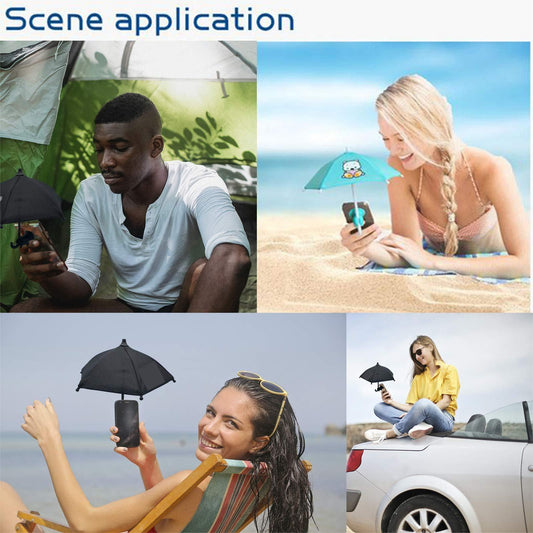 Cute Phone Umbrella With Suction Cup Stand – Anti-glare, Rainproof, Portable | –