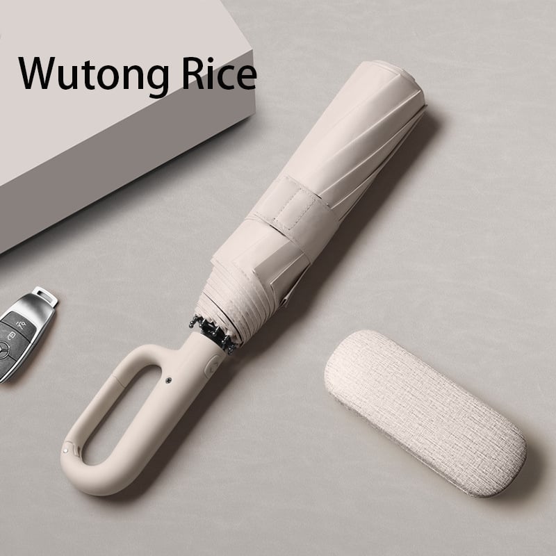 Compact Folding Umbrella – Auto Open/close, Uv & Rain Protection, Triple Rib –