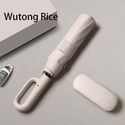 Compact Folding Umbrella – Auto Open/close, Uv & Rain Protection, Triple Rib –