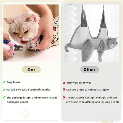 Cat Grooming Wrap – Self-adherent Anti-scratch Swaddle Restraint Bag For – ⭐⭐⭐⭐⭐