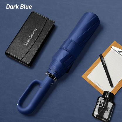 Compact Folding Umbrella – Auto Open/close, Uv & Rain Protection, Triple Rib –