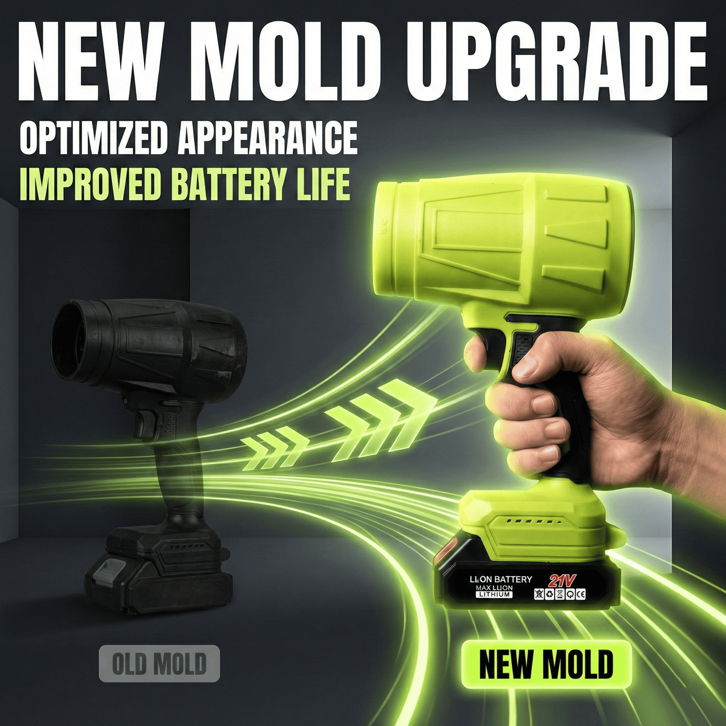 Cordless Turbo Jet Blower 2.0 – 230mph Turbine Air Duster | Leaves, Car, – ⭐⭐⭐⭐⭐