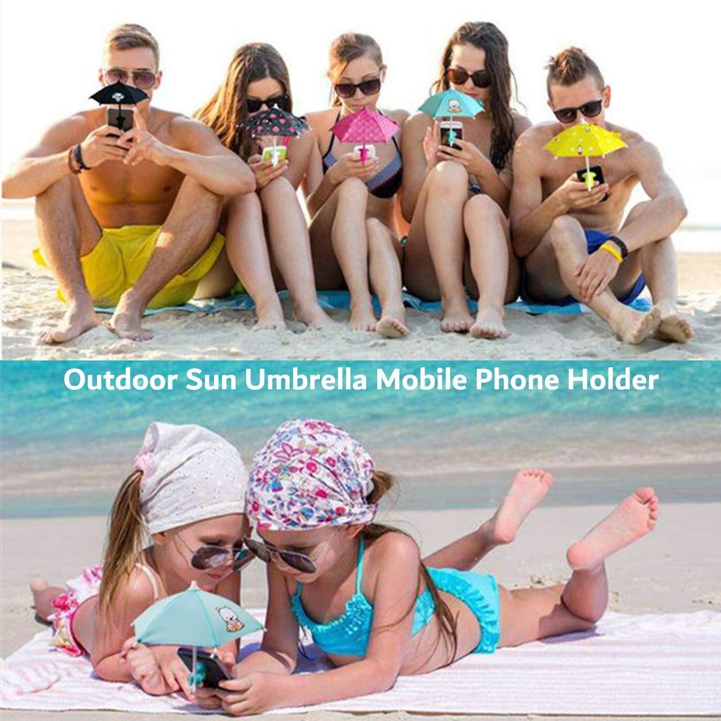 Cute Phone Umbrella With Suction Cup Stand – Anti-glare, Rainproof, Portable | –