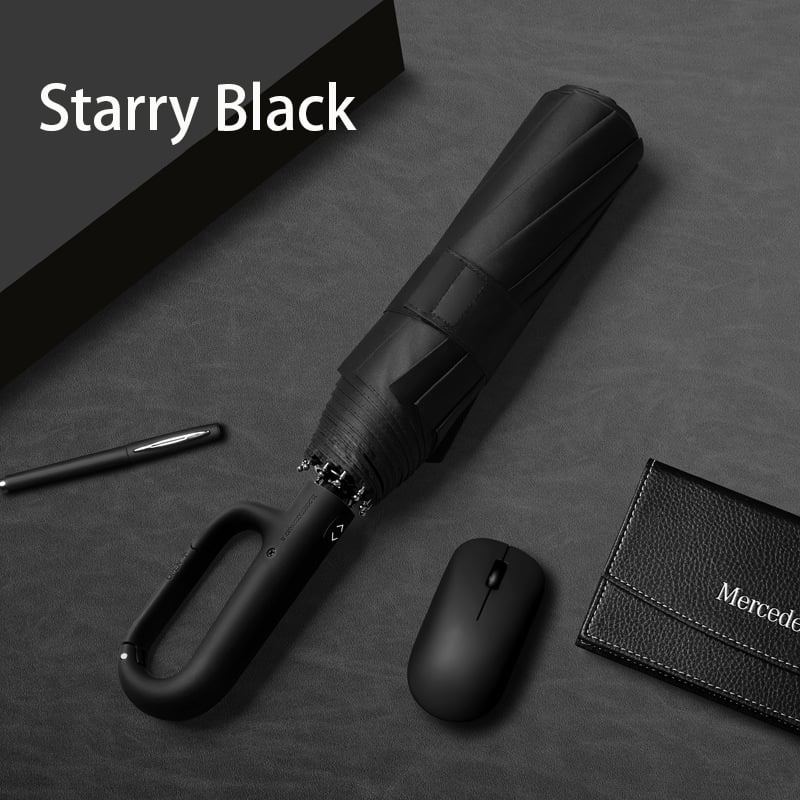 Compact Folding Umbrella – Auto Open/close, Uv & Rain Protection, Triple Rib –