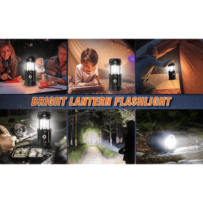 Collapsible Led Camping Lantern – 2-in-1 Solar & Usb Rechargeable, 600 Lumens, –