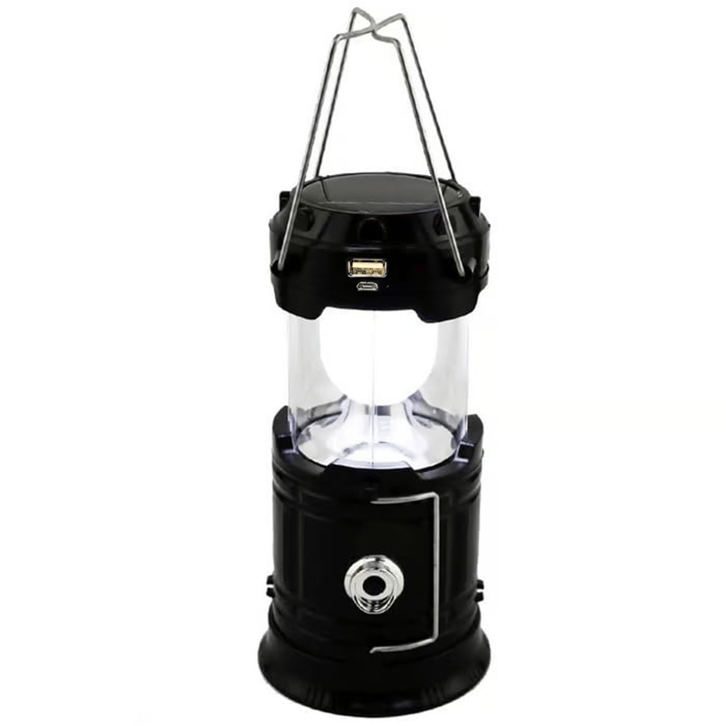 Collapsible Led Camping Lantern – 2-in-1 Solar & Usb Rechargeable, 600 Lumens, –
