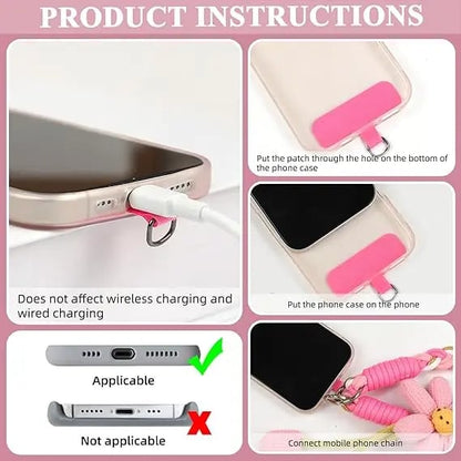 Cute Floral Phone Crossbody Lanyard | Hands-Free | Universal Fit | Braided Strap | 4 Colors